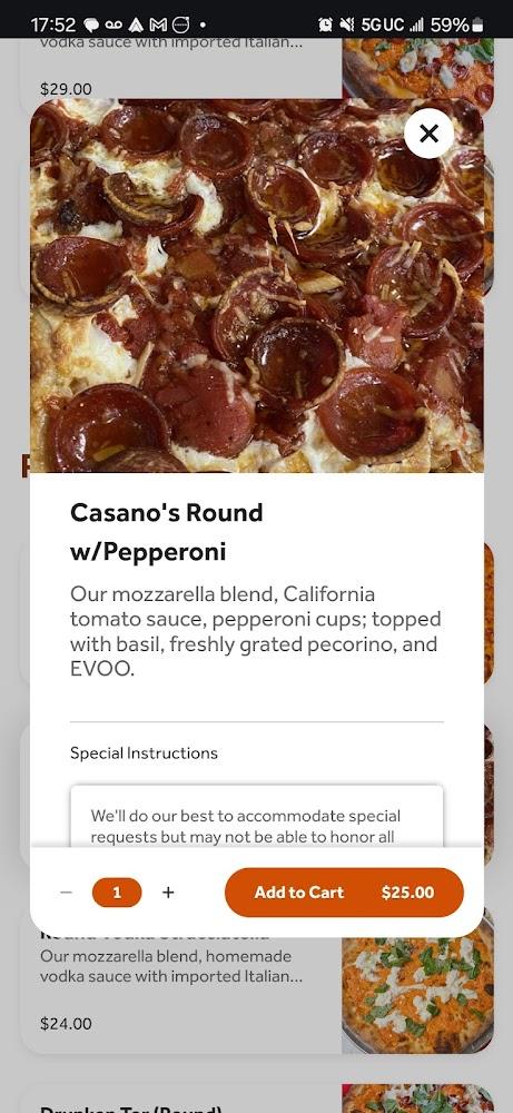 Casano's Pizza Parlor Casano's Round